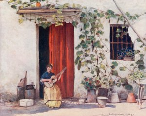 En gårdhave, Sevilla af Mortimer Ludington Menpes